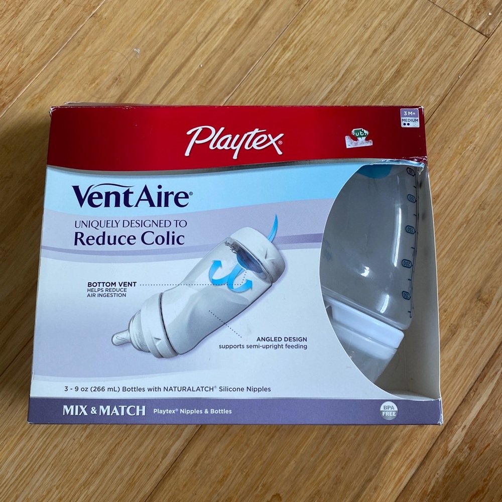 Playtex vent aire reduce colic 9oz bottles set 3